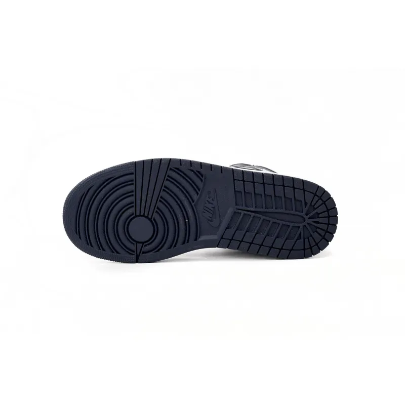 Jordan 1 Mid White Metallic Gold Obsidian (GS) 554725-174