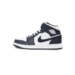 Jordan 1 Mid White Metallic Gold Obsidian (GS) 554725-174