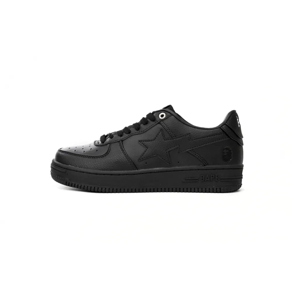 A Bathing Ape Bape Sta Low Black 1J30 -191- 013