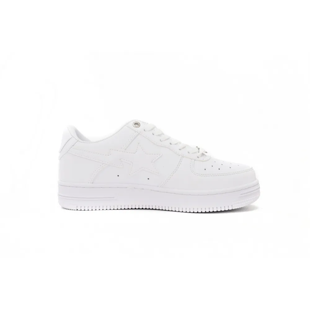 A Bathing Ape Bape Sta Low M2 White Leather (2020) 1J30-191-031