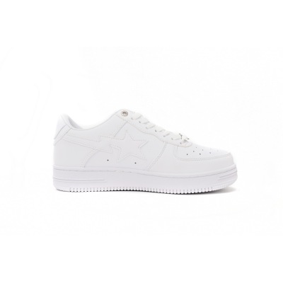 A Bathing Ape Bape Sta Low M2 White Leather (2020) 1J30-191-031 02