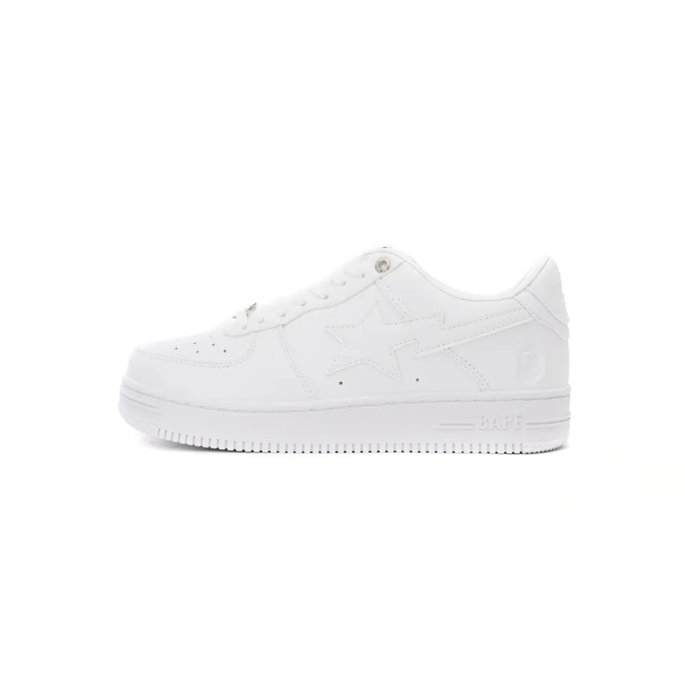 A Bathing Ape Bape Sta Low M2 White Leather (2020) 1J30-191-031