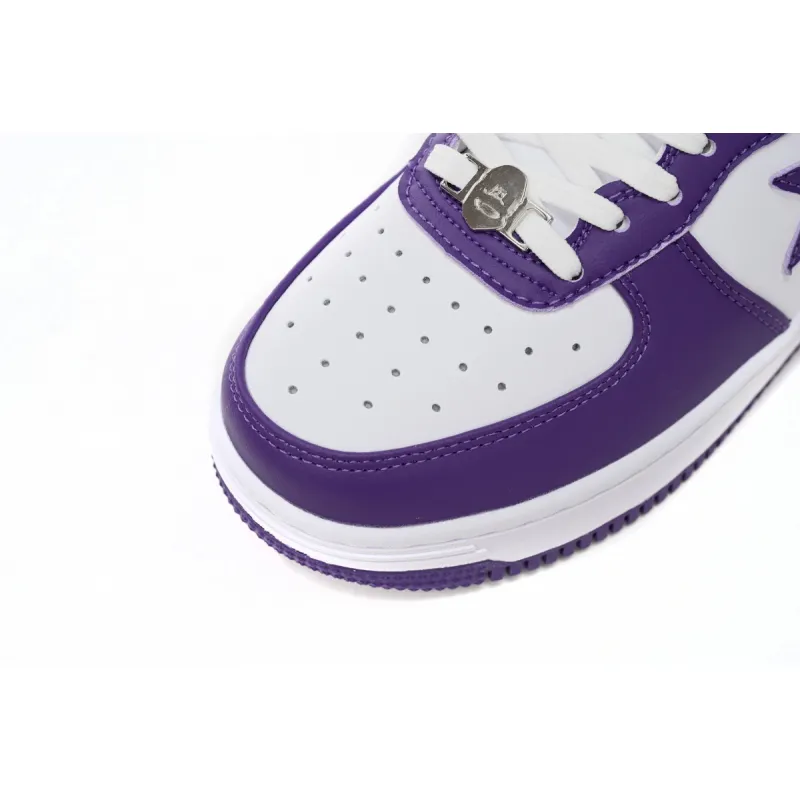 A Bathing Ape Bape Sta Low White Purple 1I70-191 007