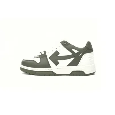 OFF-WHITE Out Of Office OOO Low Tops White Khaki OLIA18 9S23LEA00 15901 01