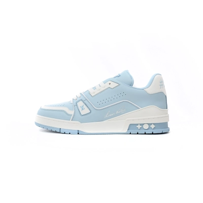 Louis Vuitton LV Trainer #54 Light Blue White 1AAHSJ 01