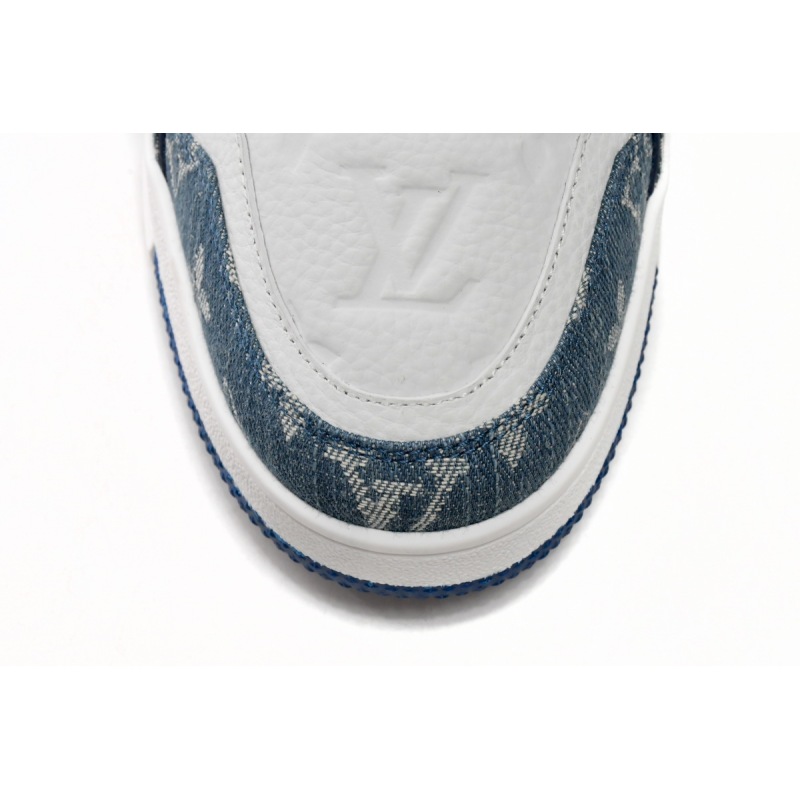 Louis Vuitton LV Trainer Monogram Denim White Blue FD0291