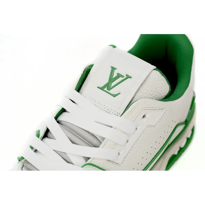 Louis Vuitton Trainer #54 Signature White Green 1ABNIS