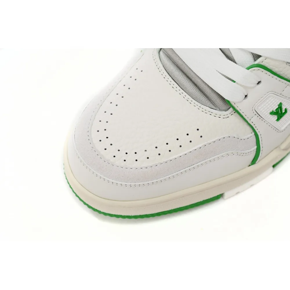 Louis Vuitton Trainer #54 Signature White Green 1ABNIS