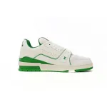 Louis Vuitton Trainer #54 Signature White Green 1ABNIS