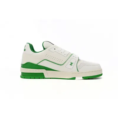 Louis Vuitton Trainer #54 Signature White Green 1ABNIS 02