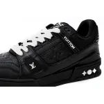 Louis Vuitton Trainer Black Embossed Monogram 1AARER