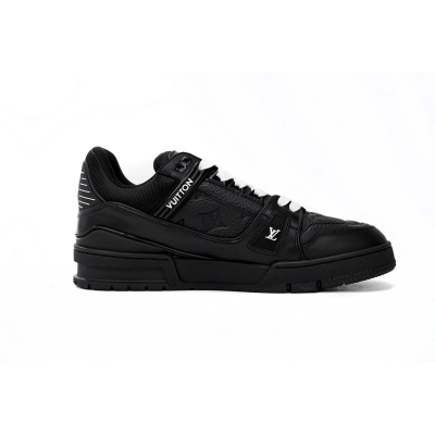 Louis Vuitton Trainer Black Embossed Monogram 1AARER 02