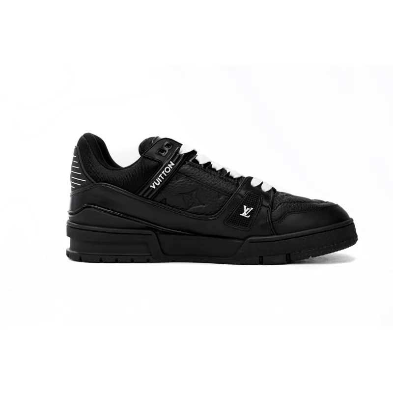 Louis Vuitton Trainer Black Embossed Monogram 1AARER