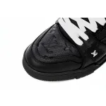 Louis Vuitton Trainer Black Embossed Monogram 1AARER