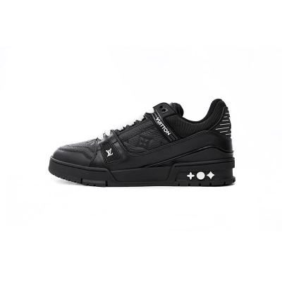 Louis Vuitton Trainer Black Embossed Monogram 1AARER 01
