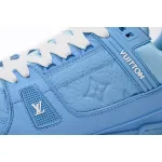 Louis Vuitton Trainer Blue Embossed Monogram 1AARFG