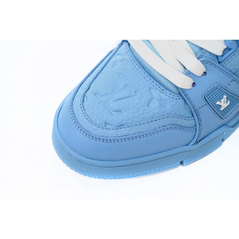 Louis Vuitton Trainer Blue Embossed Monogram 1AARFG