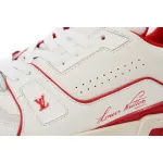 Louis Vuitton Trainer Red #54 Signature White Red 1ABFBL