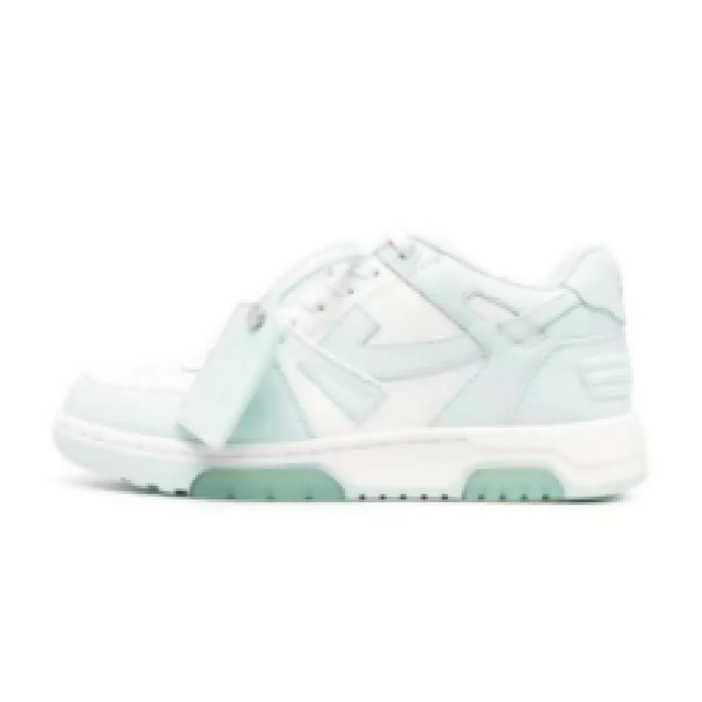 OFF-WHITE Out Of Office OOO Low Tops Light Green White OWIA259F 22LEA00 10151