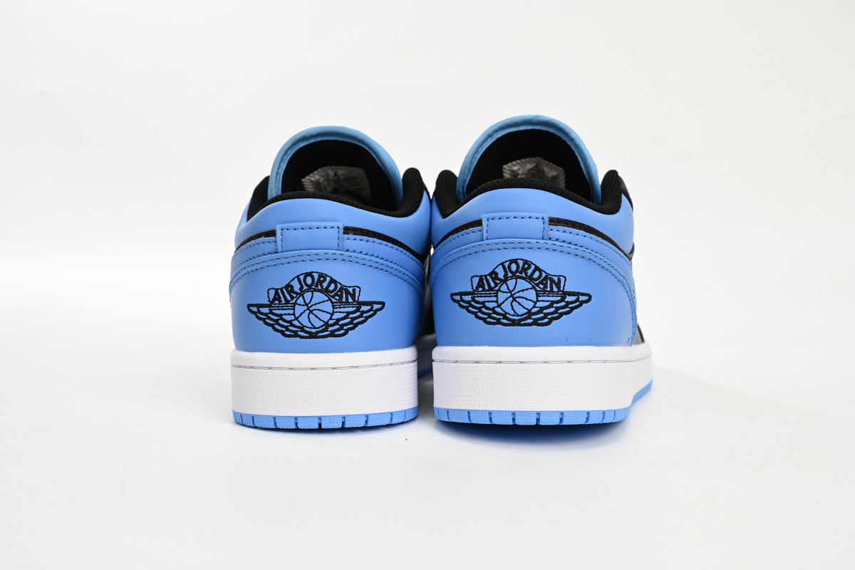 Jordan 1 Low Black University Blue 553558-041