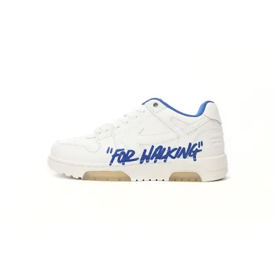 OFF-WHITE Out Of Office "OOO" Low Tops For Walking White White Dark Blue SS22 OMIA189S22LEA0030145 01