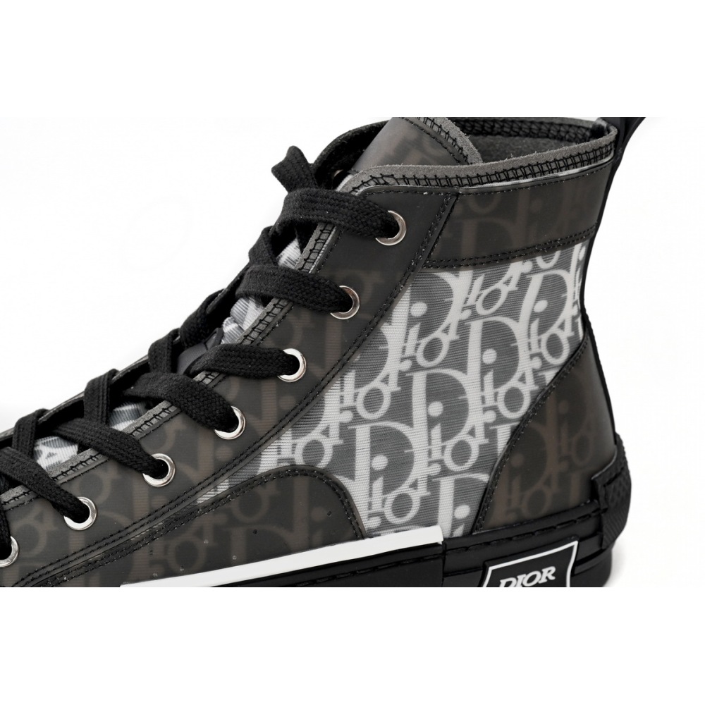 Dior B23 High Top Canvas Oblique Black 3SH118YJR