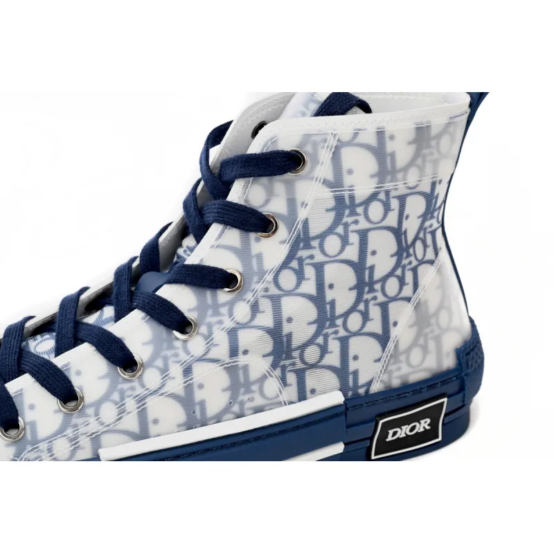 Dior B23 High Top Blue Oblique 3SH118YNT_H565