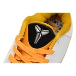 New Sale Nike Zoom Kobe 5 V X White Black Yellow Shoes 386430-104