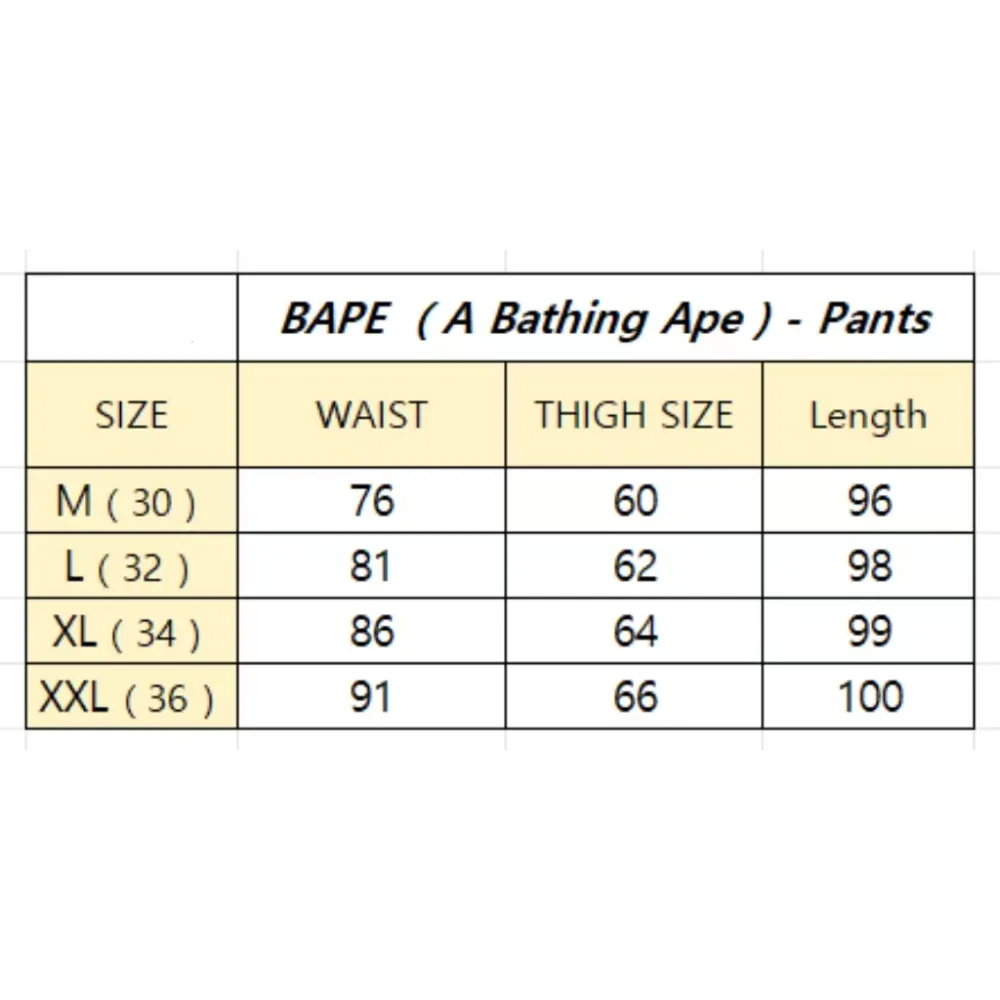Bape（A Bathing Ape）Pants 8798