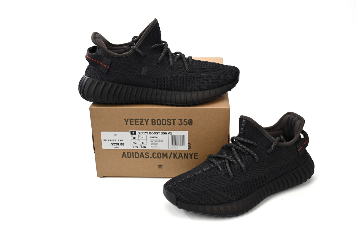 Yeezy Boost 350 V2 Black (Non-Reflective) FU9006