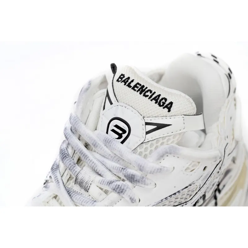 Balenciaga Runner White And Black Characters 677402 W3RBQ 9010