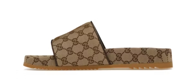Gucci GG Slide Beige Canvas