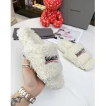 Balenciaga Furry Slide White