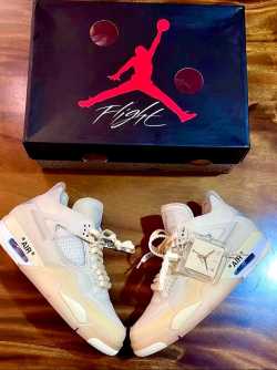 Og Tony Air Jordan 4 Retro Off-White Sail CV9388-100 review Rachel Victor