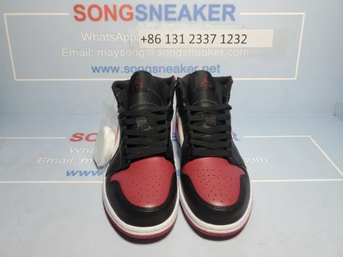 Songsneakers QC display for Air Jordan 1 Mid Bred Toe 554724-066