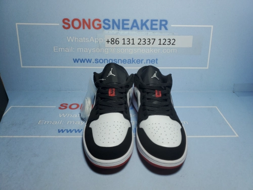 Songsneakers QC display for Air Jordan 1 Low Black Toe 553558-116