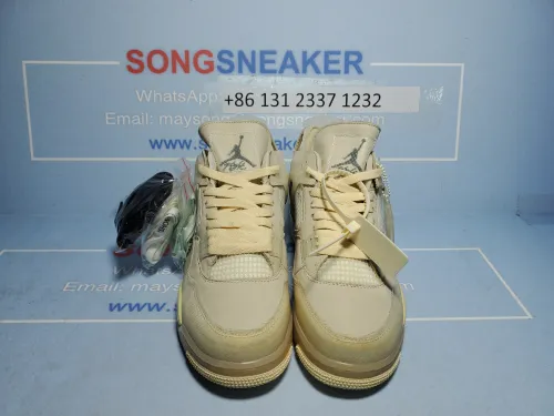  Songsneakers QC display for LJR Air Jordan 4 Retro Off-White Sail CV9388-100