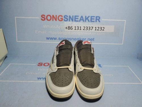 Songsneakers QC display for Travis Scott X Air Jordan 1 Low White Brown Barb DM7866-162