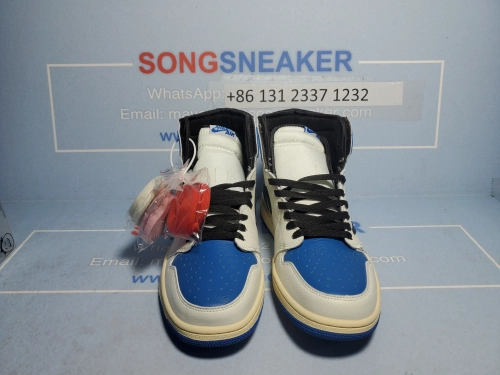 Songsneakers QC display for Og Tony Air Jordan 1 X Travis Scott X Fragment Military Blue DH3227-105
