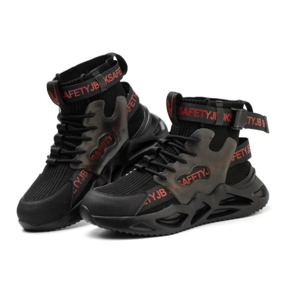 SHOPIFO Safety Boots Fashion 7719 Black Red