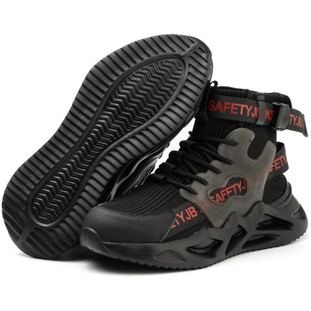 SHOPIFO Safety Boots Fashion 7719 Black Red