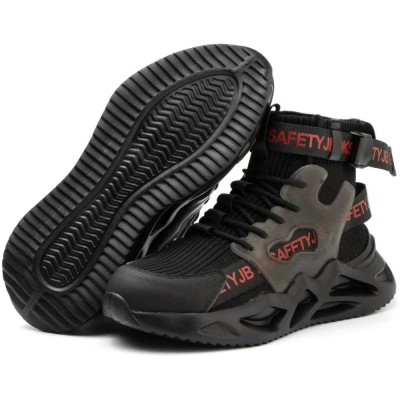 SHOPIFO Safety Boots Fashion 7719 Black Red