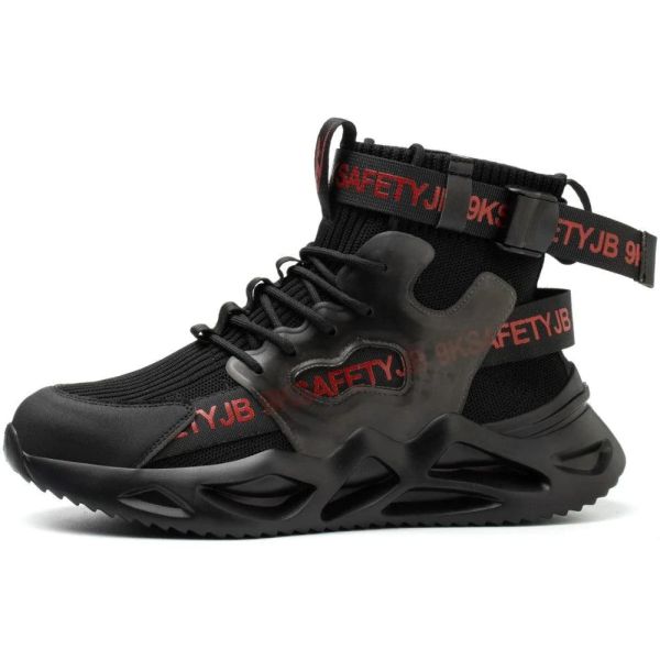 SHOPIFO Safety Boots Fashion 7719 Black Red