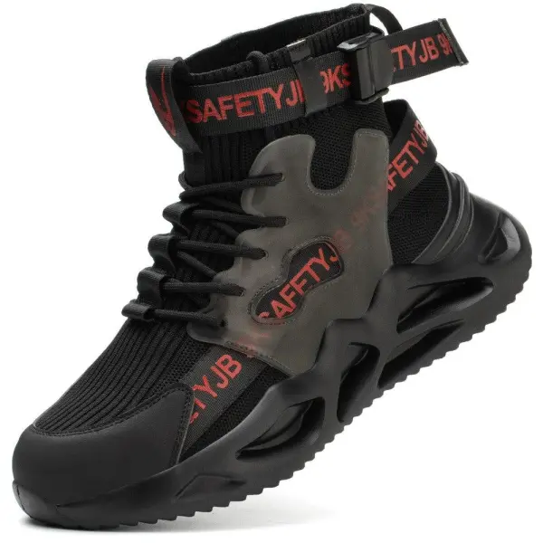 SHOPIFO Safety Boots Fashion 7719 Black Red