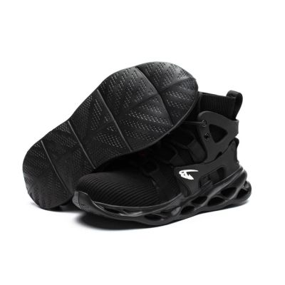 SHOPIFO Steel Toed Boots 779 Black