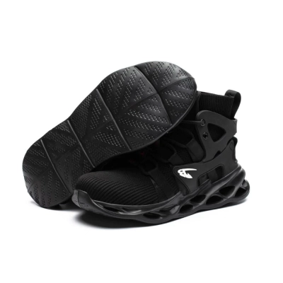 SHOPIFO Steel Toed Boots 779 Black