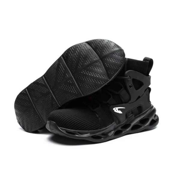 SHOPIFO Steel Toed Boots 779 Black