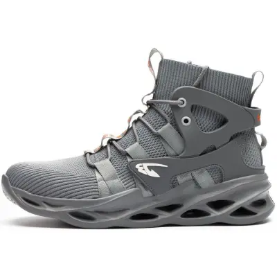 SHOPIFO Steel Toed Boots 779 Gray
