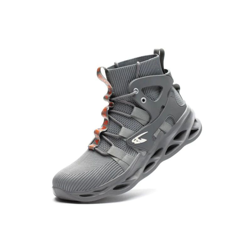 SHOPIFO Steel Toed Boots 779 Gray