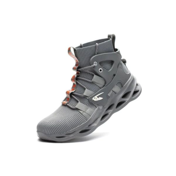 SHOPIFO Steel Toed Boots 779 Gray